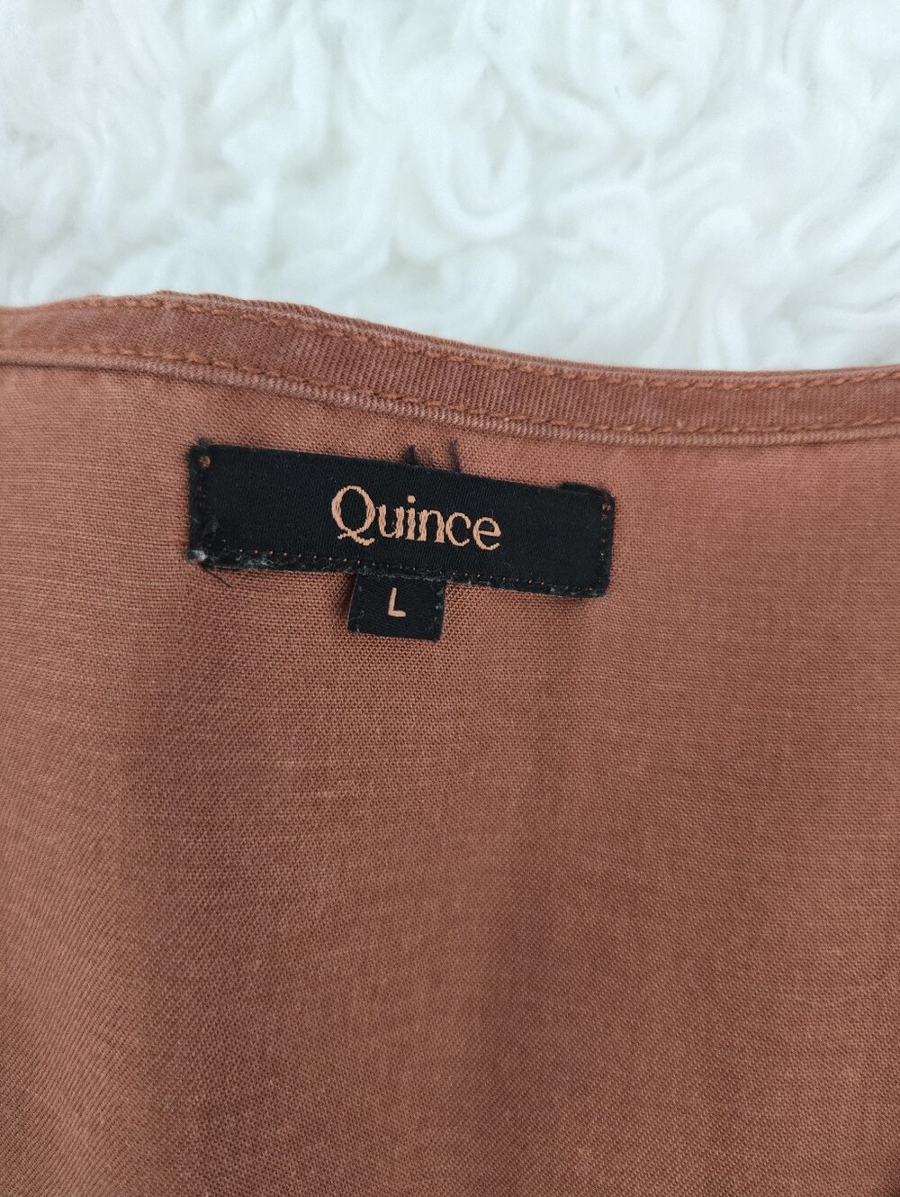 Quince Rust Button-Front Mini Dress - Picture 11 of 11